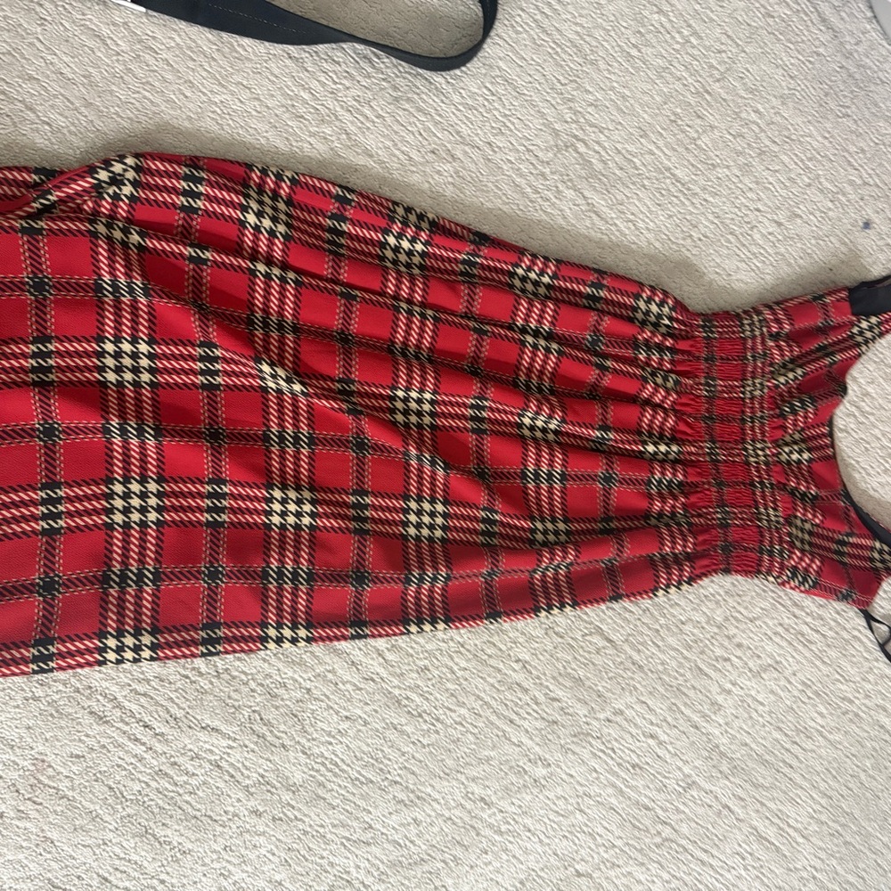 Emilia Wickstead Red and Black Plaid Garment